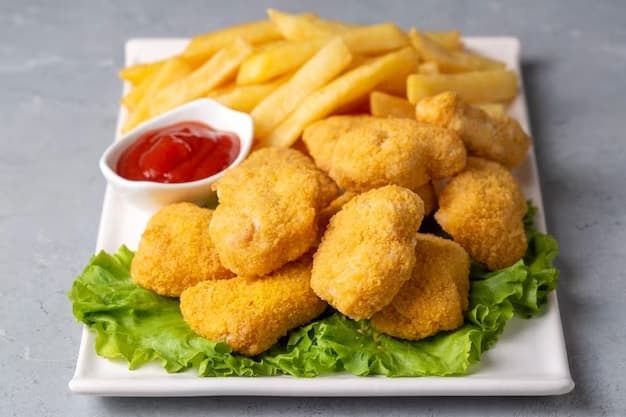 Chicken nuggets and chips